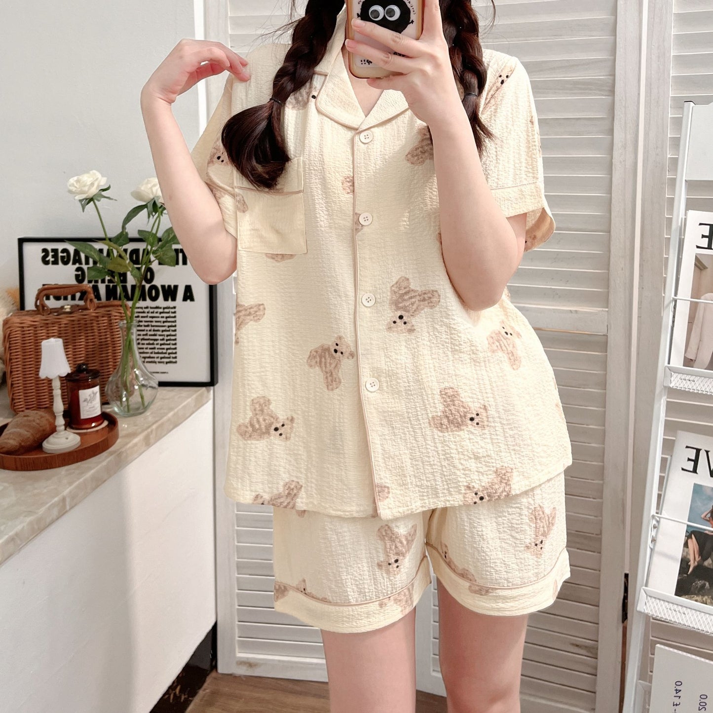 Summer Bubble Cotton Women’s Pajamas