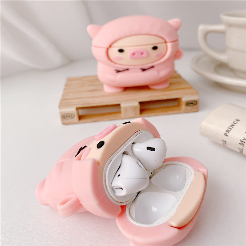 Pink Pig Silicone AirPods Case
