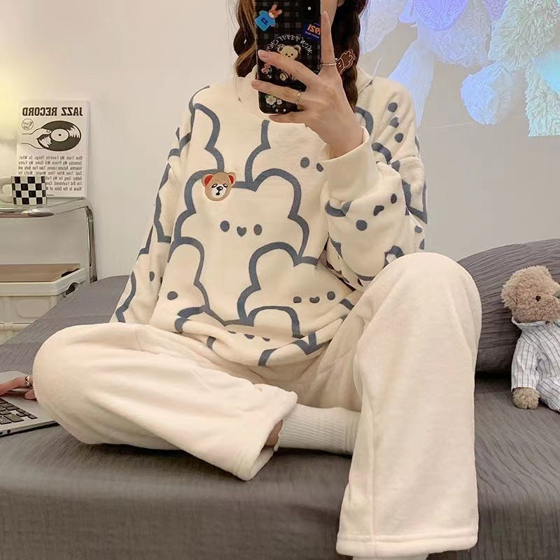 Women’s Snow Cat Flannel Pajama