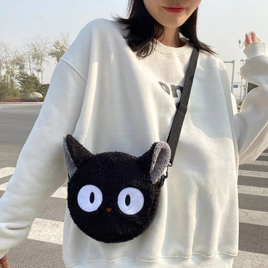 Kiki's Delivery Service Black Cat Plush Shoulder Bags