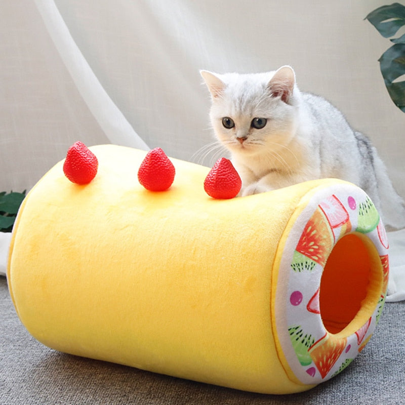 Fruit Tart and Cake Roll Cute Pet Bed
