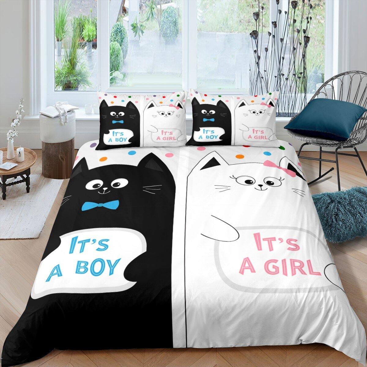 Cartoon Cat Duvet Cover Set - Puppeeland