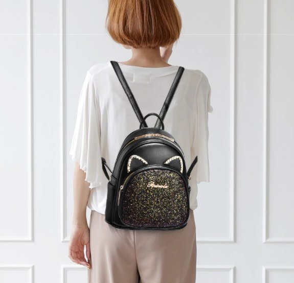 Cat Ears Sequin Backpack - Puppeeland