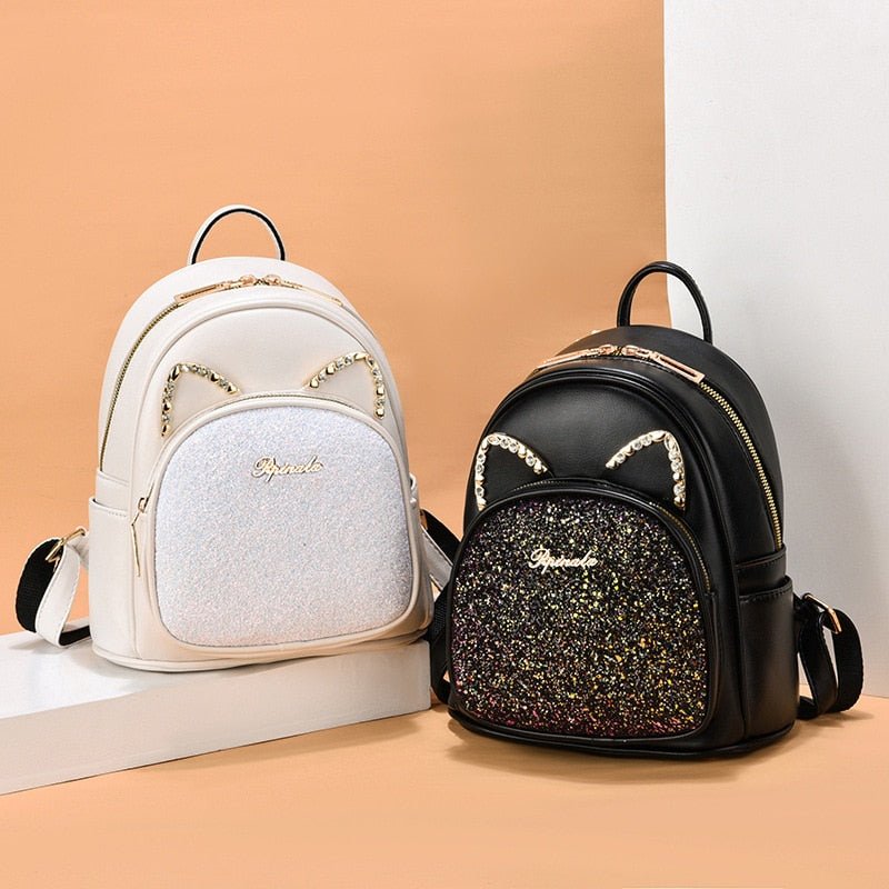 cat ear mini backpack Cat Ears Sequin Backpack