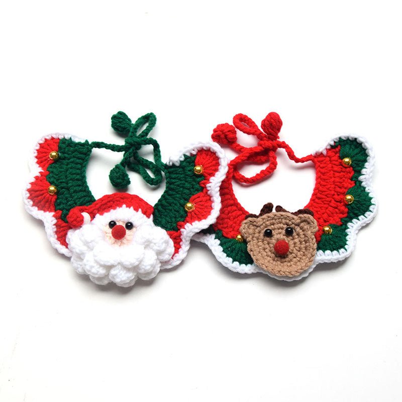 Cute Christmas Crochet Collar For Pet - Puppeeland