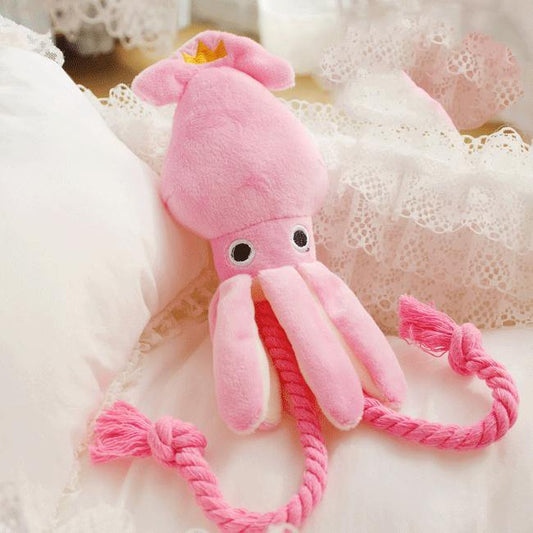 Dog Squeaky Plush Toy Octopus - Puppeeland