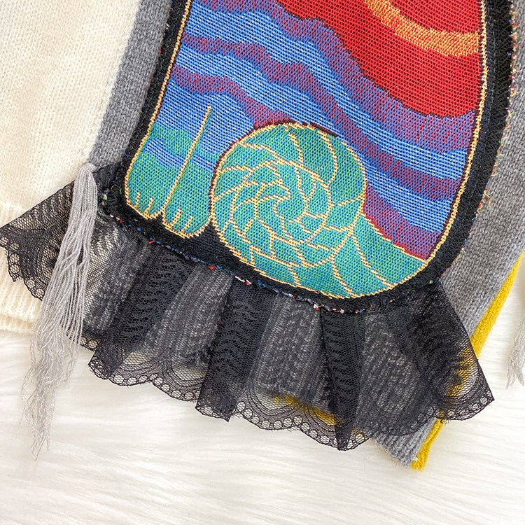 Harajuku Cat Patchwork Sweater - Puppeeland