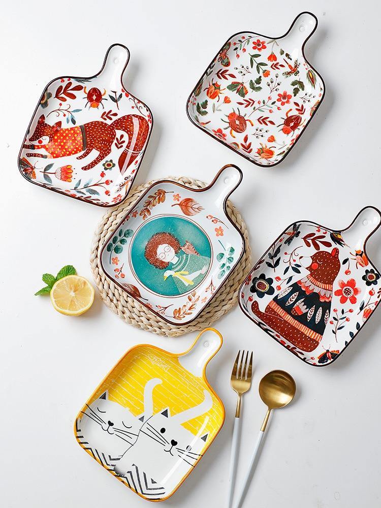 Nordic Animal Ceramic Plate Baking Tray - Puppeeland