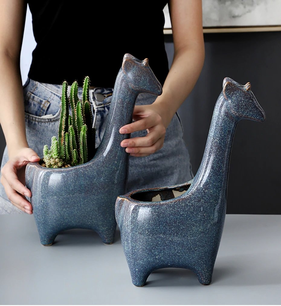 giraffe succulent pot Nordic Giraffe Flower Plant Pot