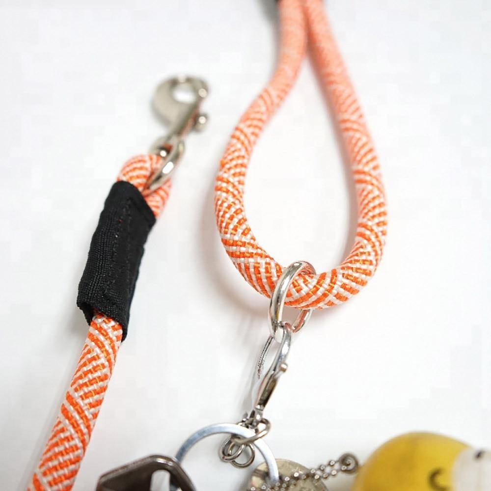 Orange Patterned Rope Leash - Puppeeland