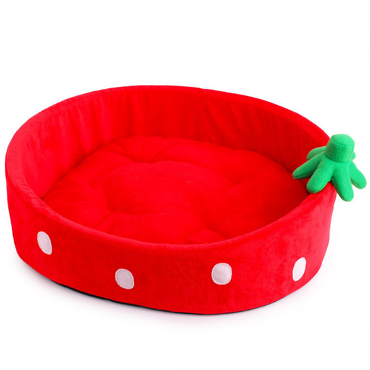 Cozy Strawberry Pet Bed