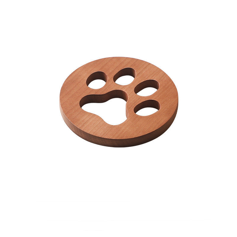 Wooden Cat Paw Coaster