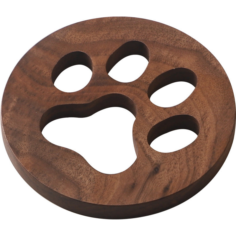 Wooden Cat Paw Coaster