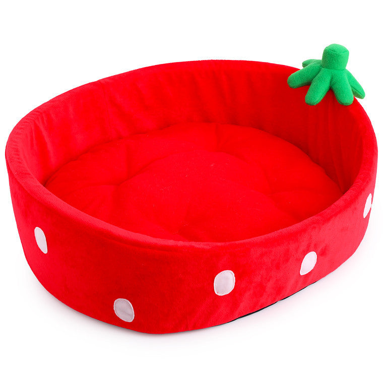 Cozy Strawberry Pet Bed