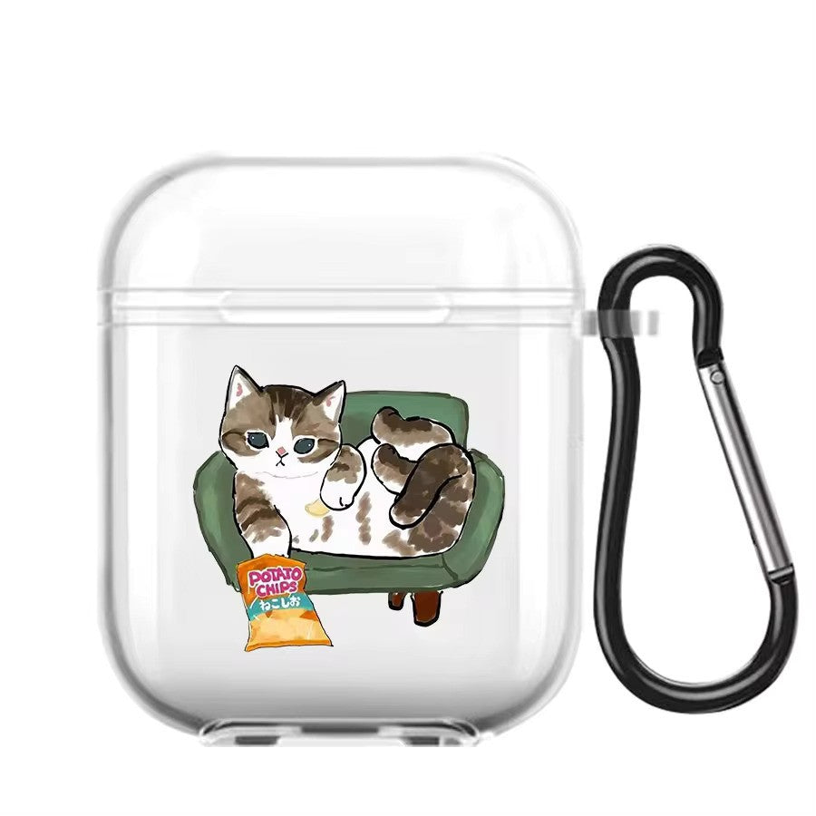 Cartoon Cat Pattern Airpods Case