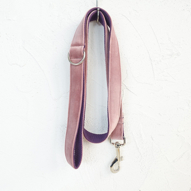 Pink Velvet Bow Tie Collar