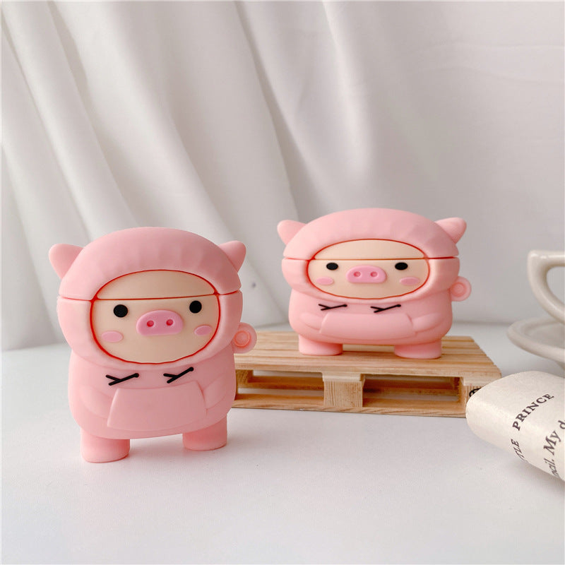 Pink Pig Silicone AirPods Case