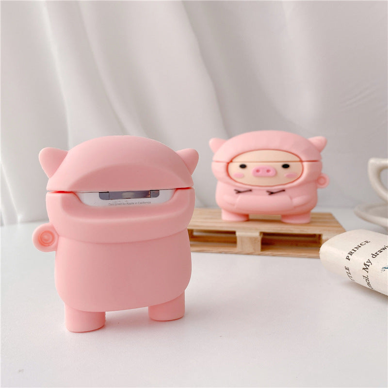 Pink Pig Silicone AirPods Case
