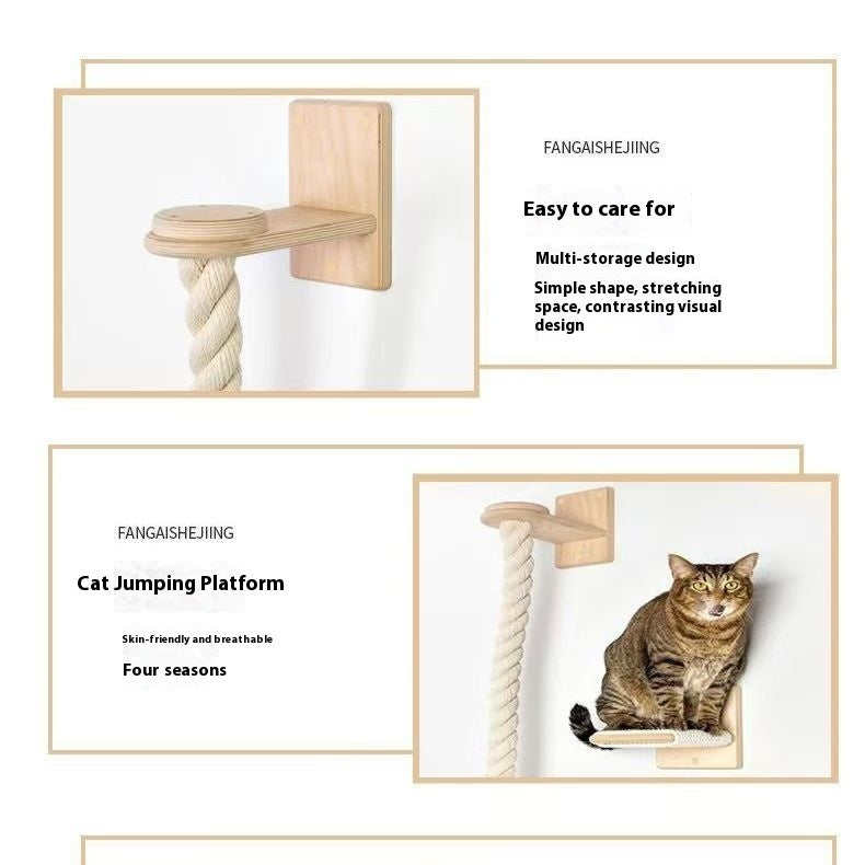 Wall-Mounted Cat Climbing Rope