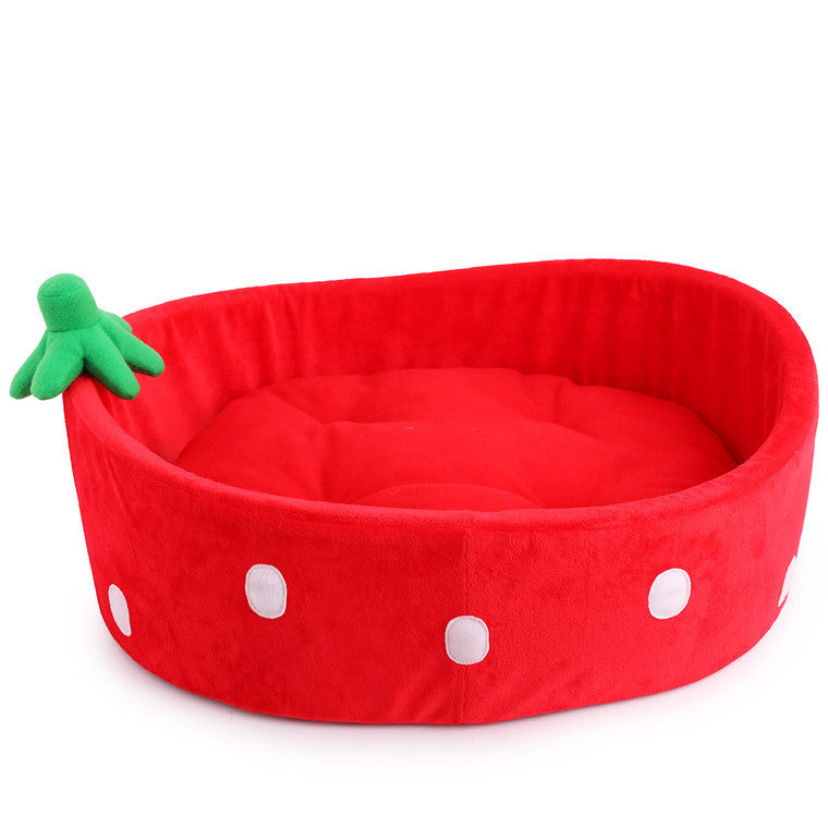 Cozy Strawberry Pet Bed