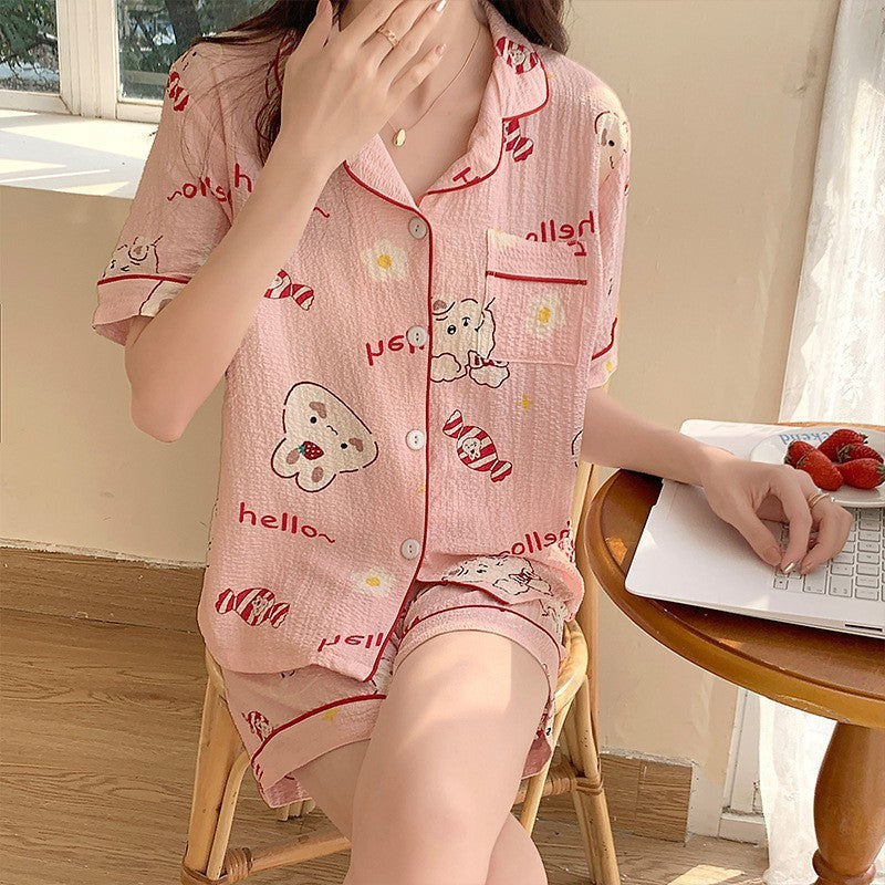 Summer Bubble Cotton Women’s Pajamas
