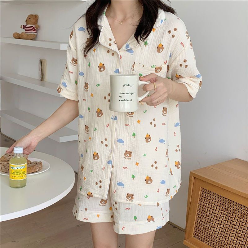 Summer Bubble Cotton Women’s Pajamas