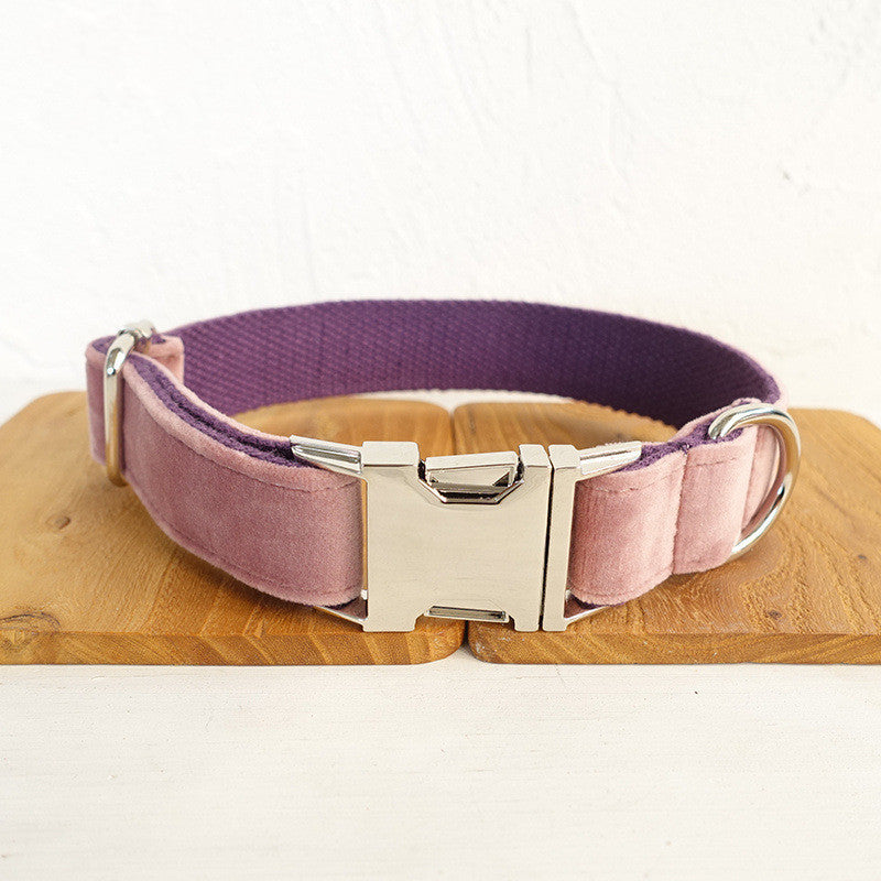 Pink Velvet Bow Tie Collar