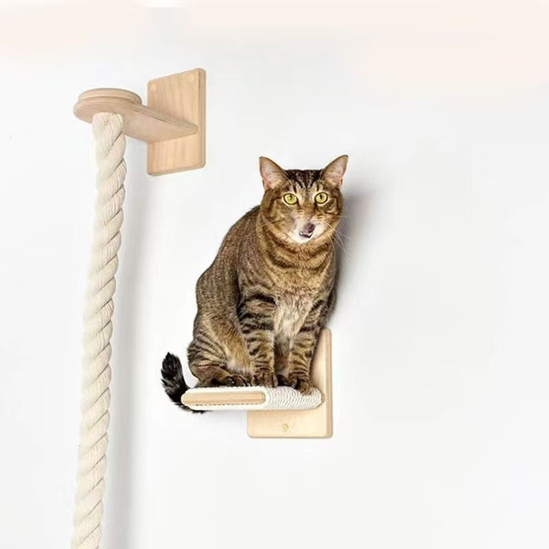 Wall-Mounted Cat Climbing Rope