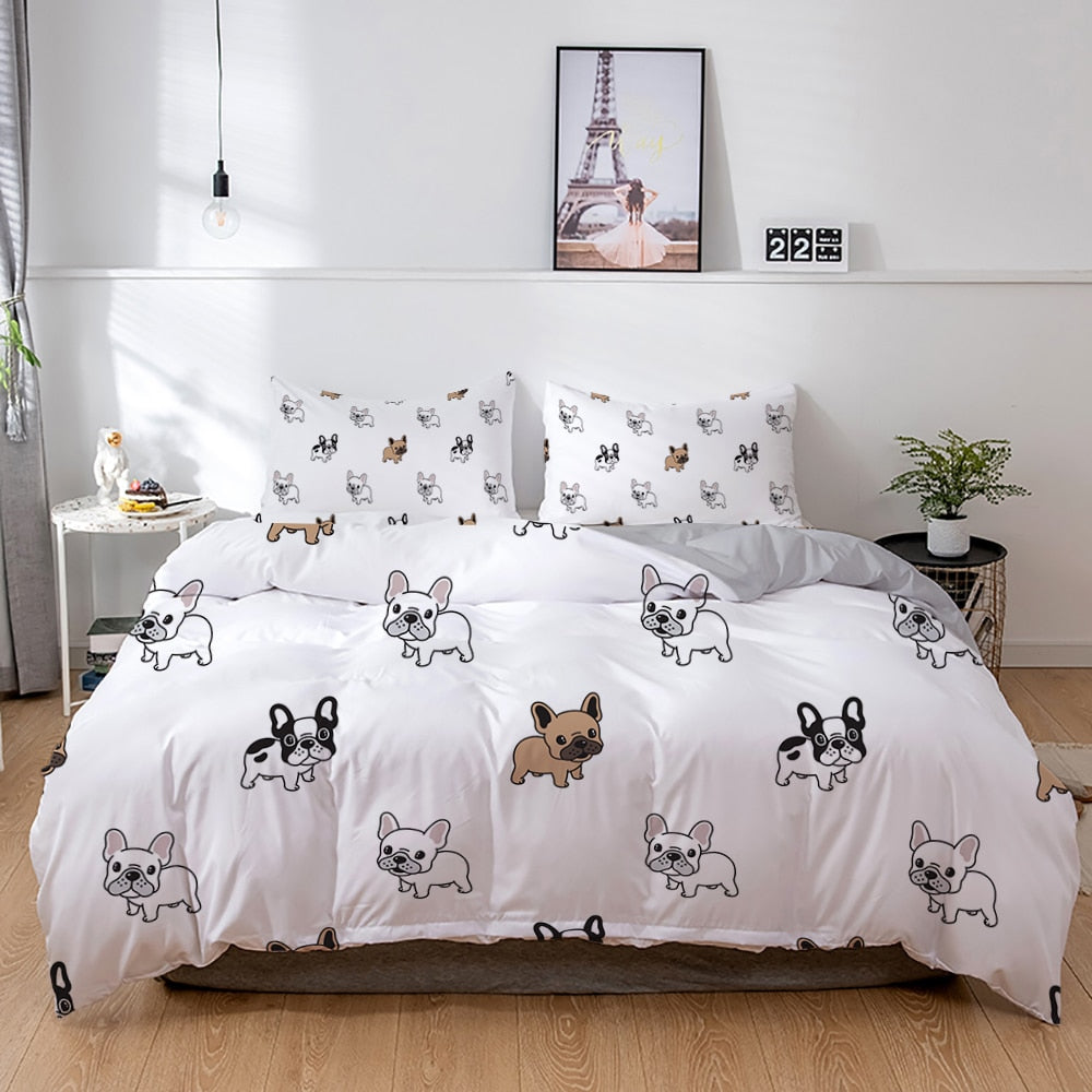 Kawaii French Bulldog Bedding Set