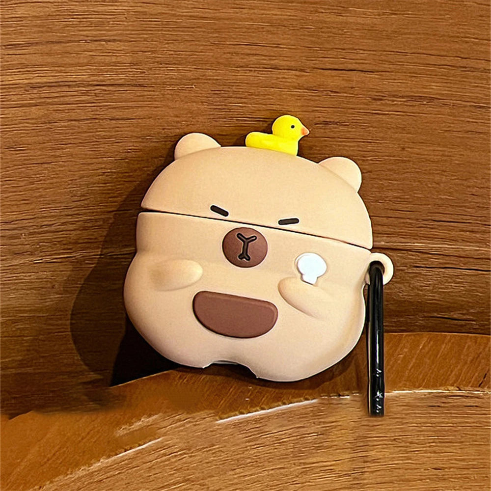 Capybara Duck Soft Silicone Airpods Case