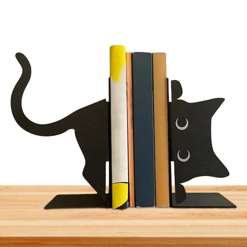 Chic Black Cat Bookends