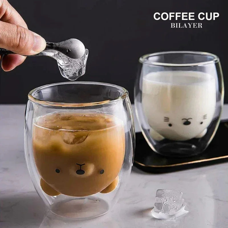 Creative Cute Bear Double-Layer Coffee Mug