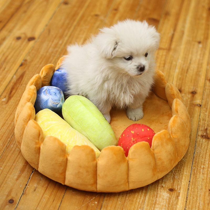Fruit Tart and Cake Roll Cute Pet Bed
