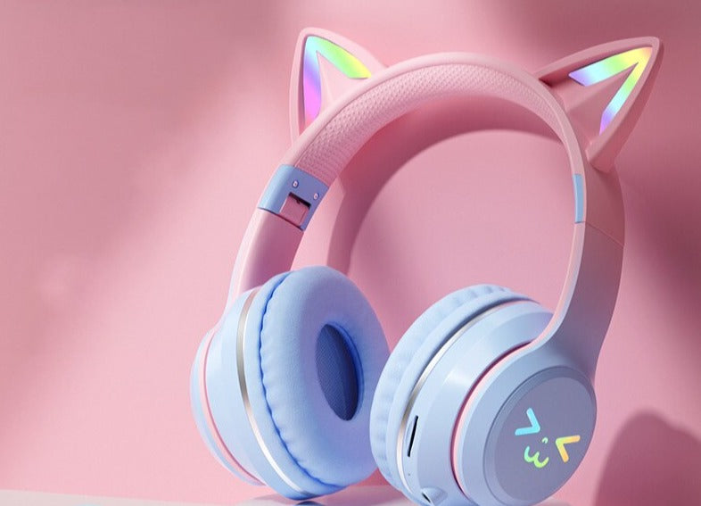Écouteurs Bluetooth de couleur dégradée avec micro