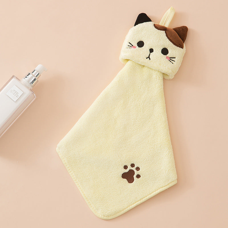 Cat Face Hanging Hand Towel