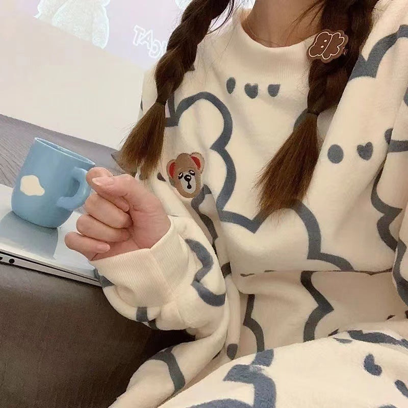 Women’s Snow Cat Flannel Pajama