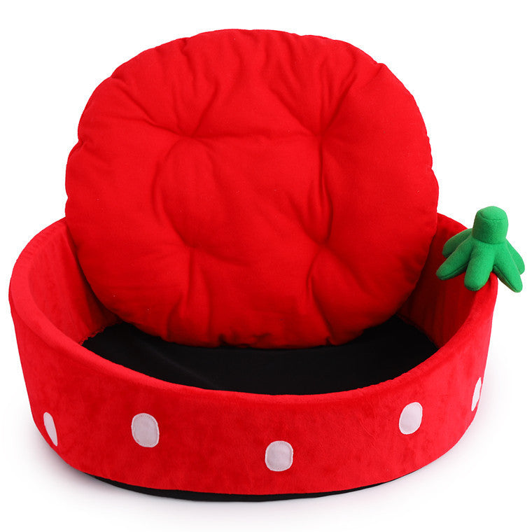 Cozy Strawberry Pet Bed