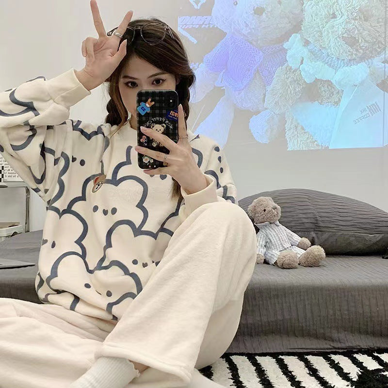 Women’s Snow Cat Flannel Pajama