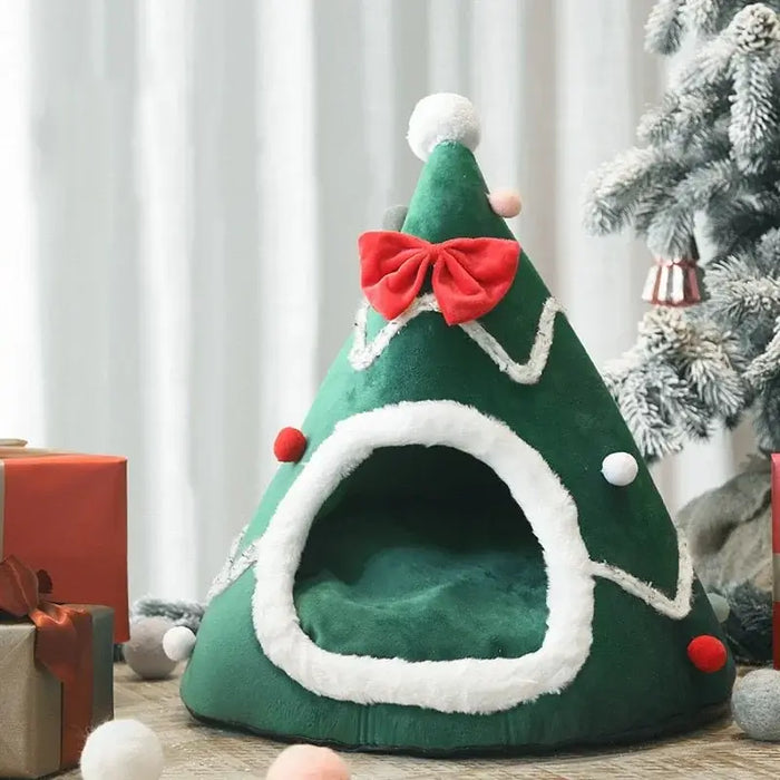 christmas tree pet bed-puppeeland