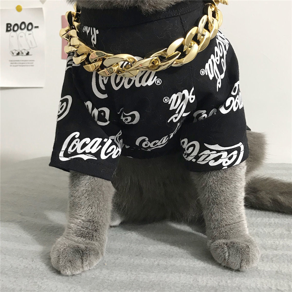 Big Gold Chain Pet Necklace