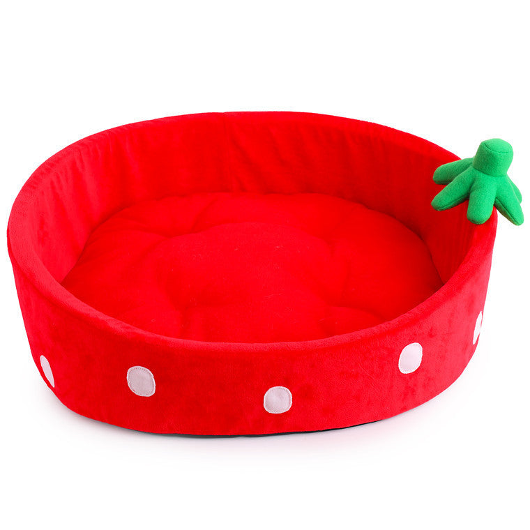 Cozy Strawberry Pet Bed