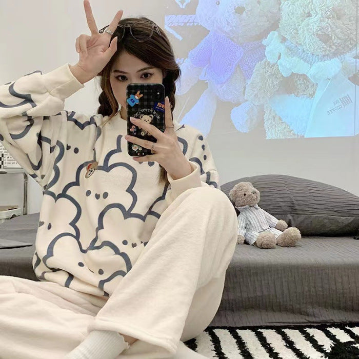 Women’s Snow Cat Flannel Pajama