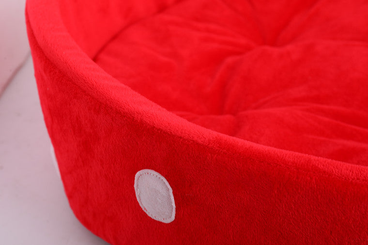 Cozy Strawberry Pet Bed