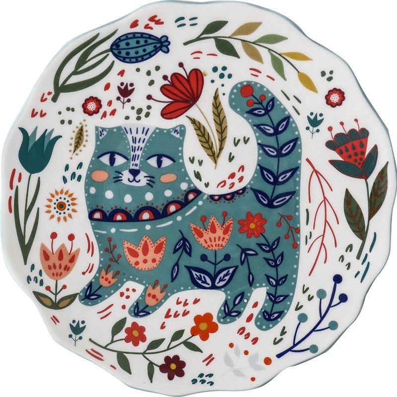 Handmade Cartoon Cat Ceramic Plate - PUPPEELAND - Review
