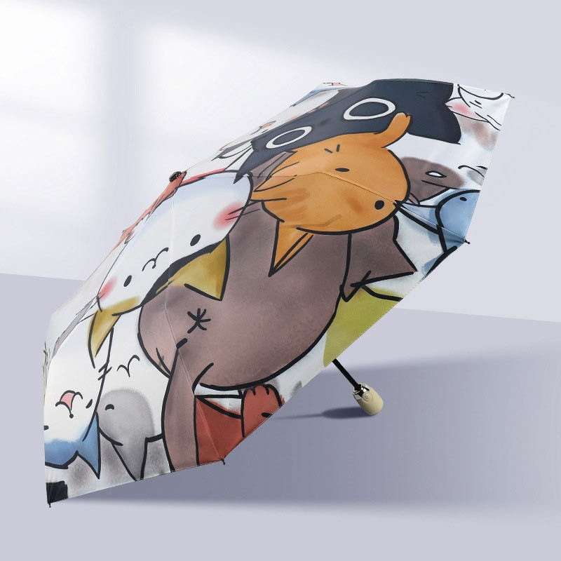 Cartoon Cat Claw Automatic Umbrella