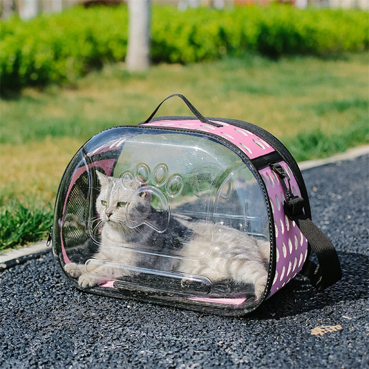 Transparent Pet Capsule with Shoulder Bag