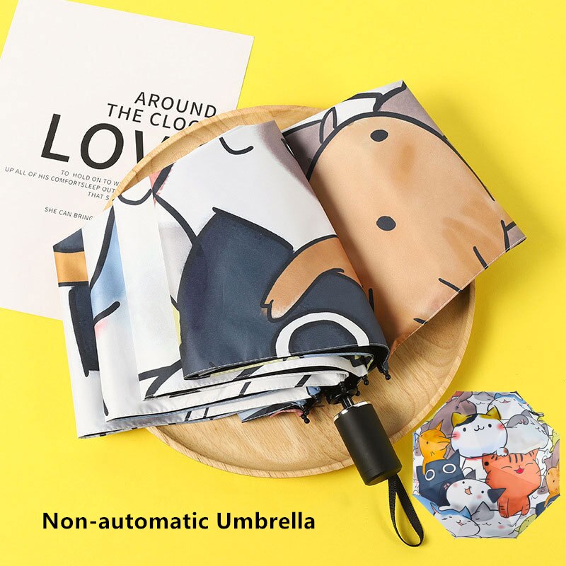 Automatischer Regenschirm mit Cartoon-Katzenkralle