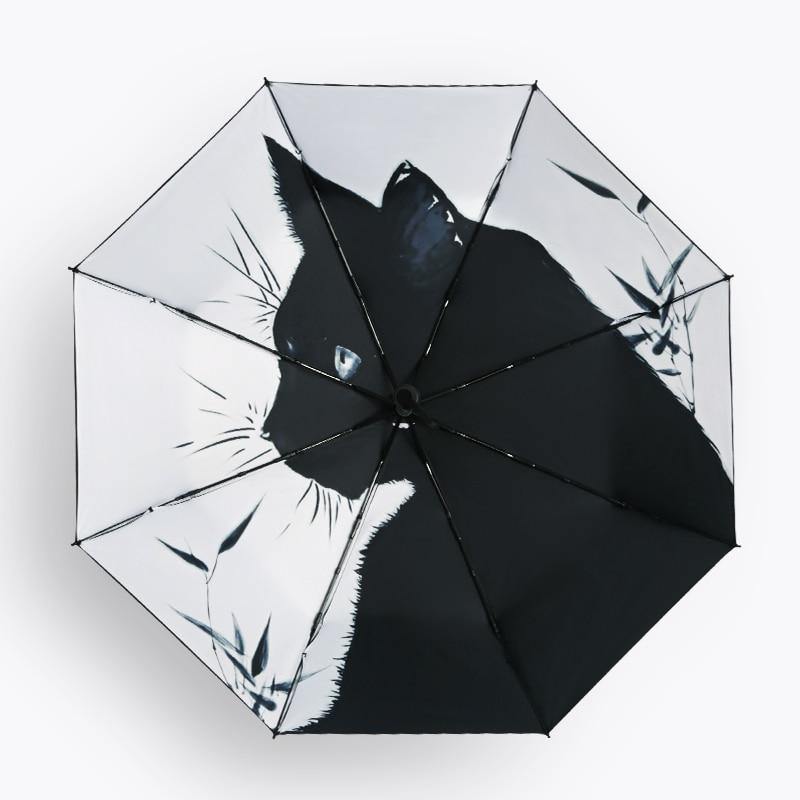 Black Cat Folding Umbrella - Puppeeland