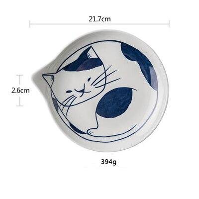 Blue Cat Ceramic Plate - Puppeeland
