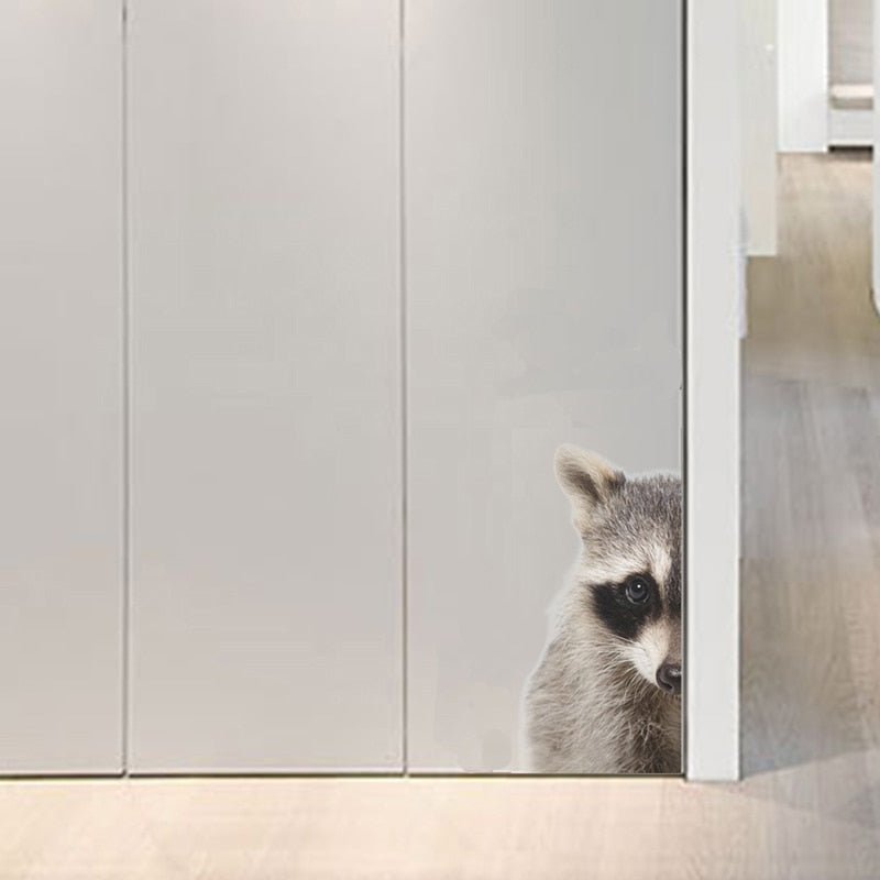 Cat and Raccoon Wall Window Sticker - Puppeeland